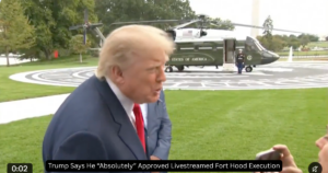 Trump Says He “Absolutely” Approved Livestreamed Fort Hood Execution
